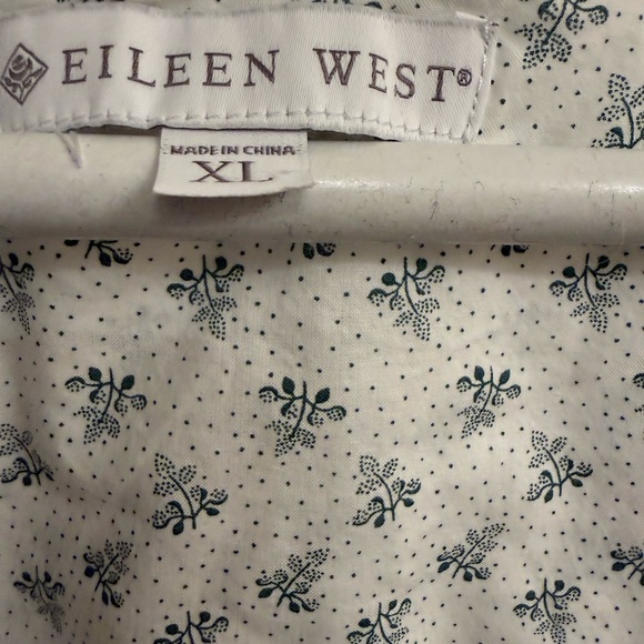 Eileen West Ballet Night Gown Long Sleeve 100% Cotton, Lace with velvet ribbon - Picture 11 of 15